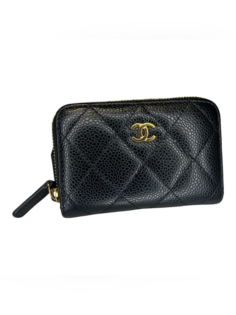 Chanel Caviar Leather 'Zipper Coin Purse'